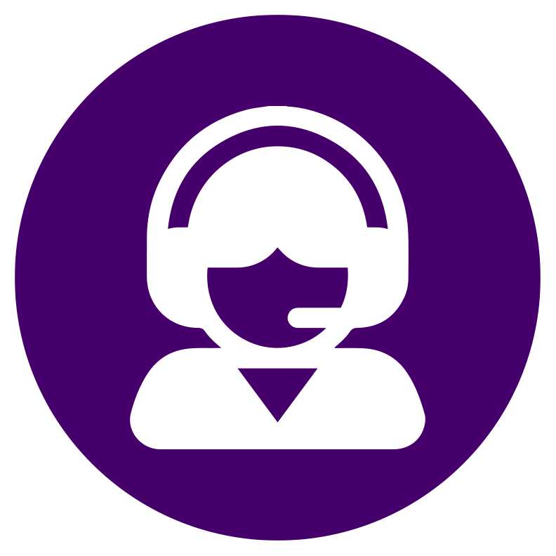 A purple logo featuring a silhouette of a person with headphones. Leaders in PRP Commerce