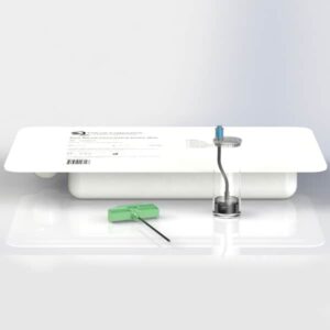 A Bone Marrow Concentrating System with a 60mL capacity displayed with its components on a white surface.